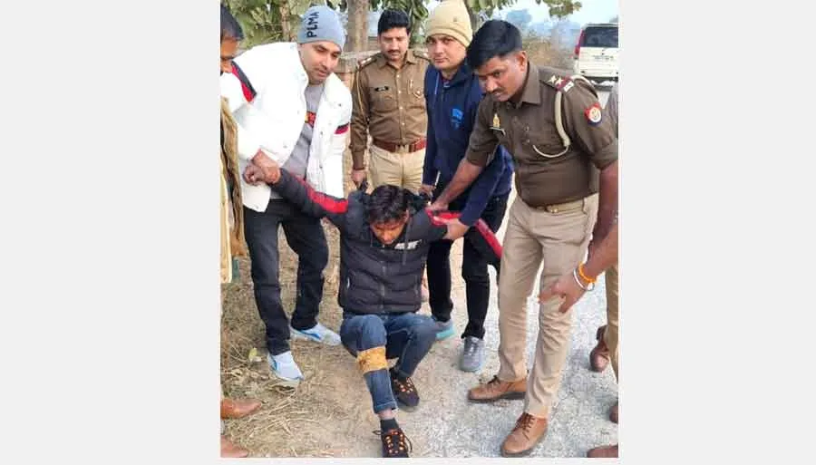 पुलिस ने मुठभेड़ के दौरान एक बदमाश किया गिरफ्तार