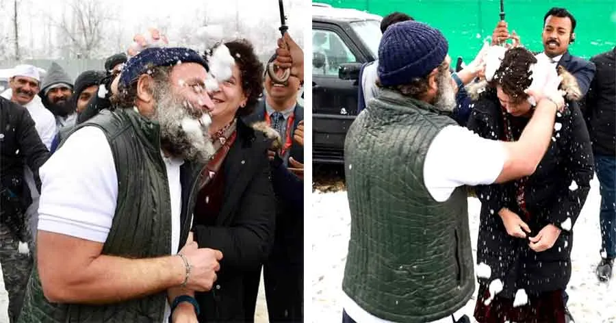 राहुल, प्रियंका ने श्रीनगर में बर्फबारी का लिया आनंद