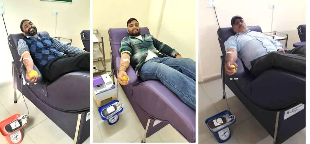 ब्लॉक बठिंडा के सेवादारों ने 6 यूनिट रक्तदान कर निभाया इन्सानियत का फर्ज