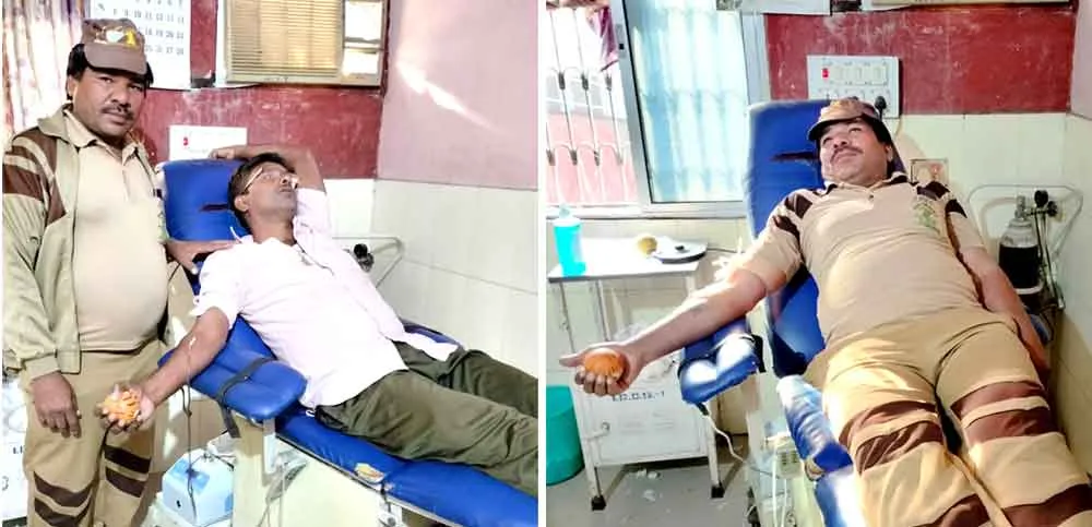 बिहार के समस्तीपुर में कैंसर मरीज को दो यूनिट रक्तदान