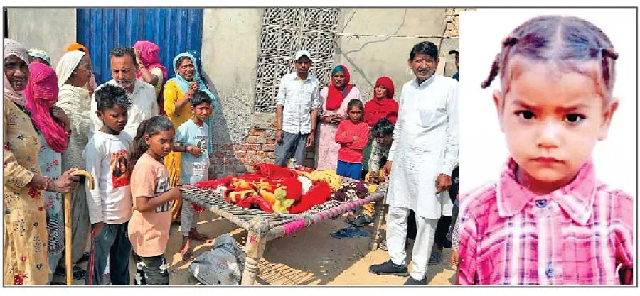 हादसा: पानी की डिग्गी में गिरने से 4 वर्षीय मासूम बच्ची की डूबने से मौत