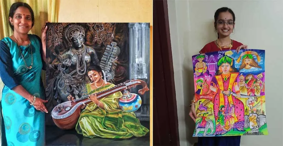 महिलाओं के सम्मान में आर्ट एक्सहिबिशन का आयोजन