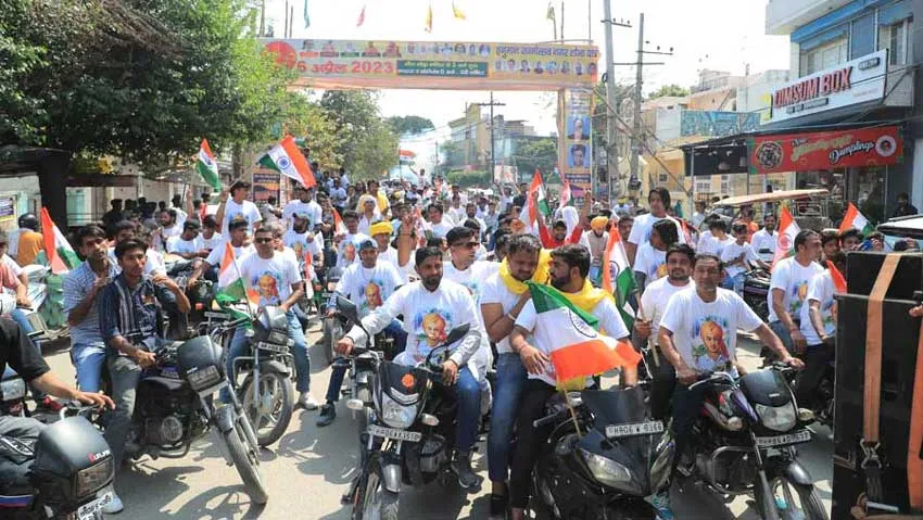 शहीदी दिवस पर भगत सिंह यूथ क्लब पानीपत ने निकाला रोड शो
