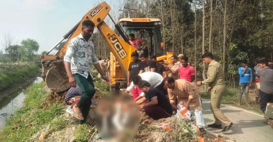 बाग में दो गोवंश के अवशेष मिलने से हड़कम्प
