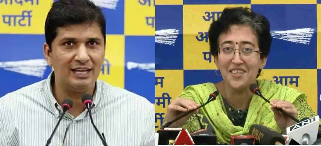 सौरभ भारद्वाज और आतिशी मालेर्ना ने ली मंत्री पद की शपथ
