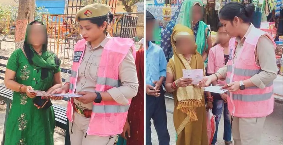 मिशन शक्ति अभियान के तहत छात्रों को पुलिस की एंटी रोमियो टीम कर रही जागरूक
