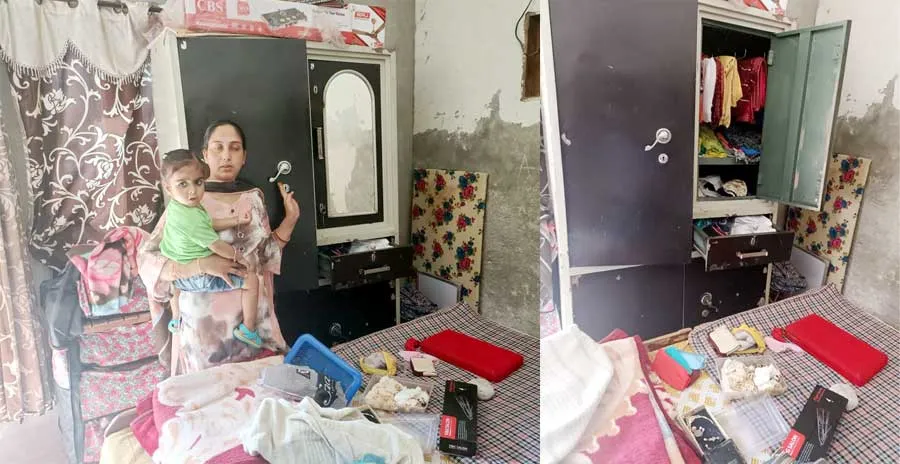 दो घरों को बनाया निशाना, लाखों रुपए के गहने और नकदी चोरी