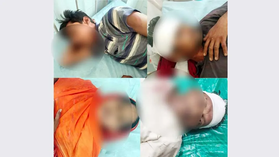 कापों व तलवारों से हुए हमले में चार लोग घायल
