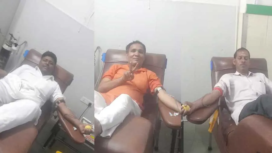 ब्लॉक बरवाला के सेवादारों ने बीमार के इलाज में रक्तदान कर बचाई जान