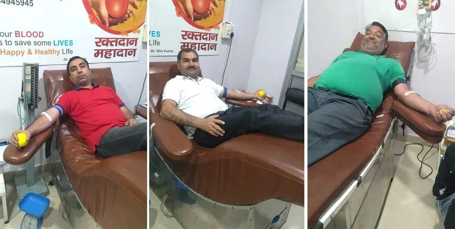 प्रधानाचार्य सहित तीन ने किया रक्तदान