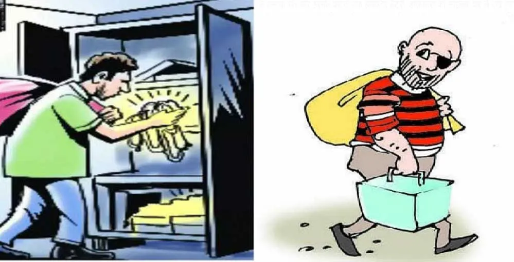घर मे रखे सोने के आभूषण व नकदी चुरा ले गए चोर