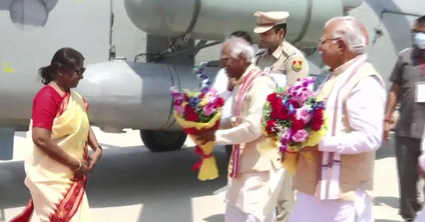 हिसार पहुंची महामहिम राष्ट्रपति द्रौपदी मुर्मू