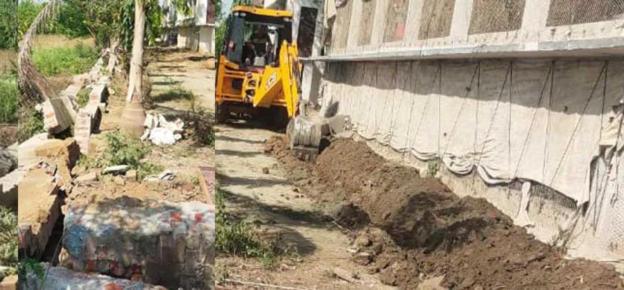 शत्रु सम्पत्ति की भूमि पर चला प्रशासन का बुलडोजर, निर्माण ध्वस्त