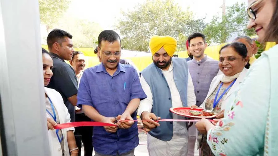 दिल्ली सीएम और पंजाब के मुख्यमंत्री मान ने किया आम आदमी क्लीनिक का उद्घाटन