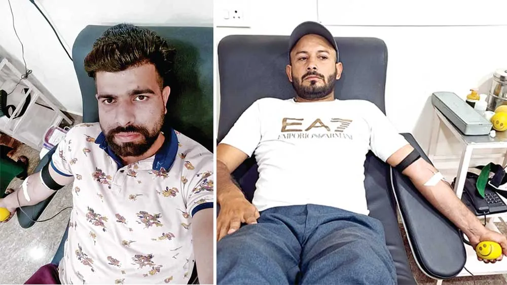 रक्तदान कर ऋषव इन्सां व सुखविन्दर इन्सां ने बचाई दो मरीजों की जान