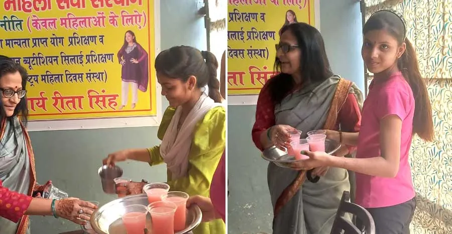 निर्जला एकदशी पर बांटा मीठा शरबत, गौशाला को दिया एक क्वींटल हरा चारा