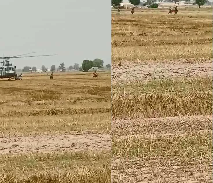Hanumangarh News: हनुमानगढ़ से इस वक्त की सबसे बड़ी खबर, हेलीकॉपटर से उतरे सेना के जवान, देखें लाइव Video