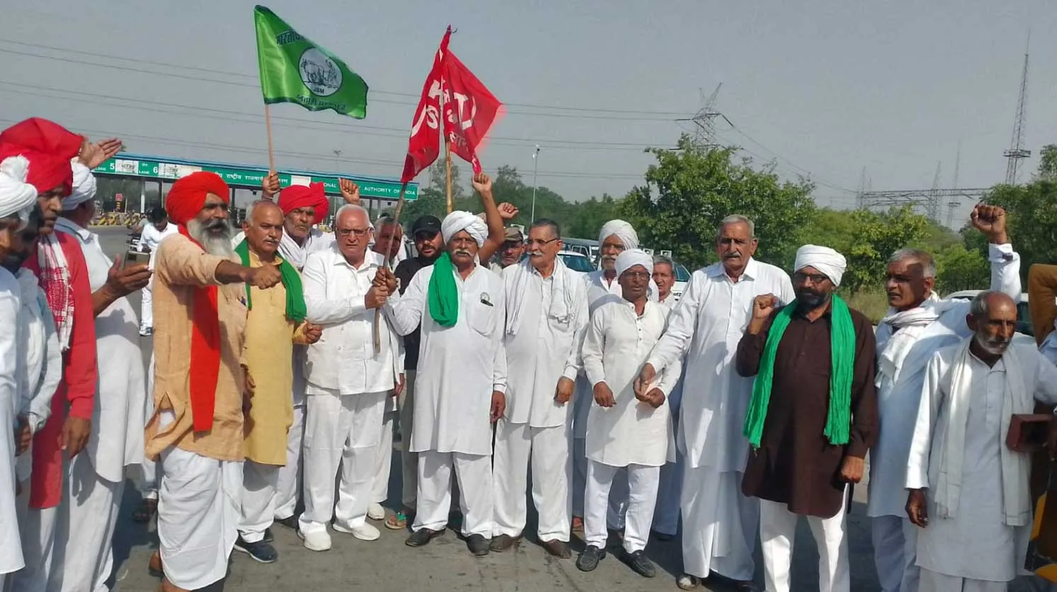 हिसार के किसान दिल्ली रवाना