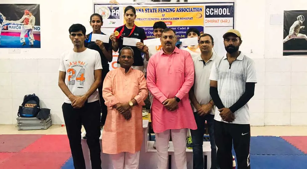 राज्य स्तरीय फेंनसिंग प्रतियोगिता का समापन, हिसार रहा चैम्पियन 
