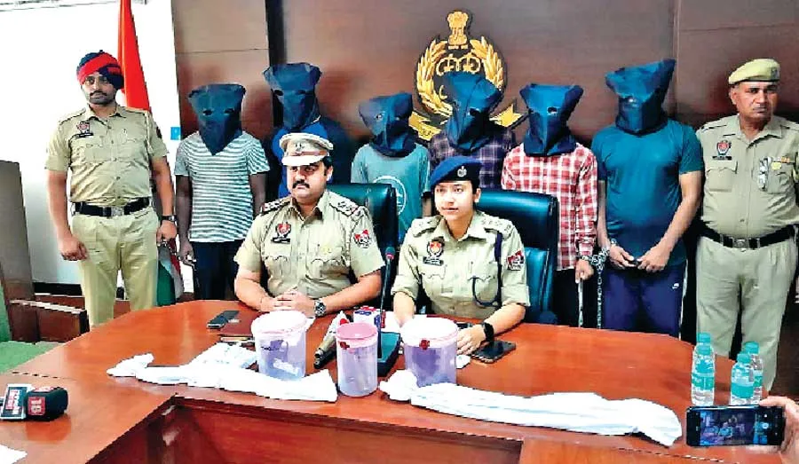 डकैती की योजना बनाते पांच युवक हथियारों सहित गिरफ्तार