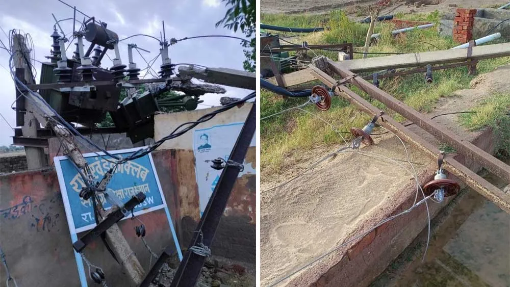 तेज आंधी से जनजीवन प्रभावित, मूसलाधार बारिश के साथ गिरे ओले