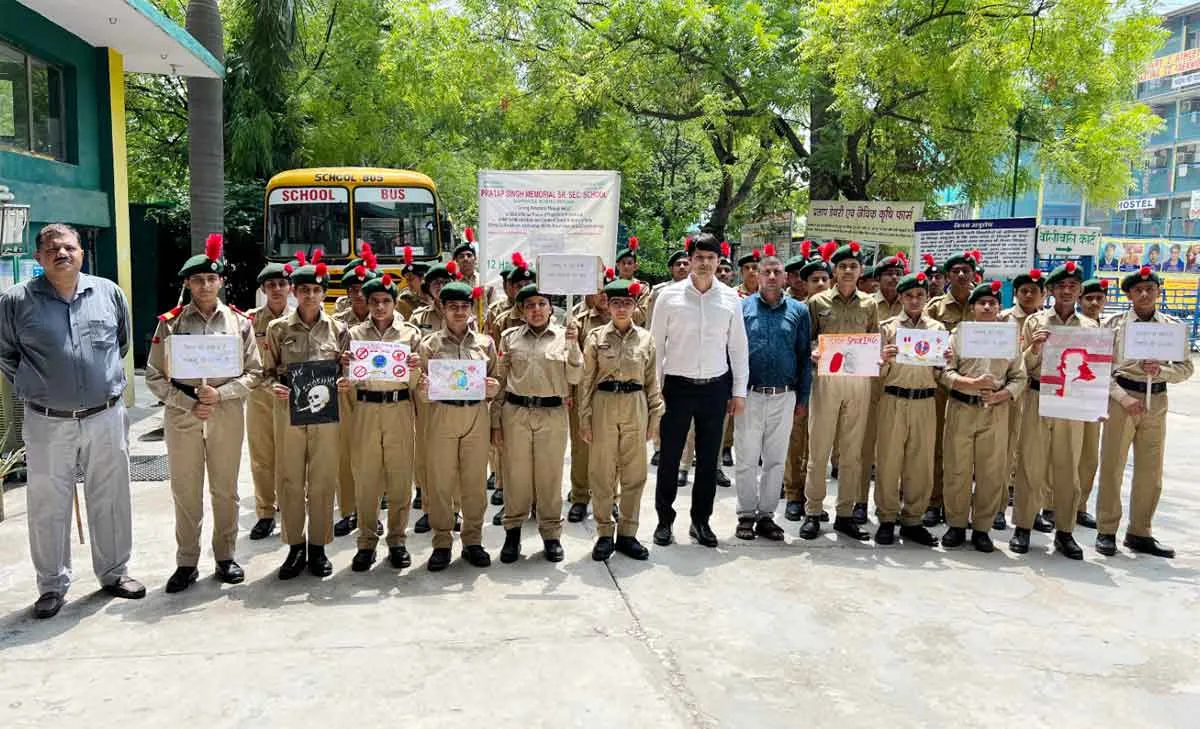 ‘विश्व तम्बाकू निषेध दिवस’ पर एनसीसी कैडेट्स ने निकाली, तम्बाकू निषेध जागरूकता रैली