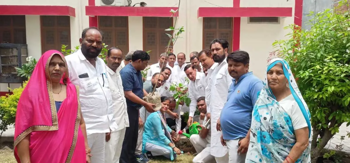 स्याना में पुलिस-प्रशासनिक अधिकारी व समाजसेवियों ने नगर के अलग-अलग स्थानों पर किया पौधारोपण