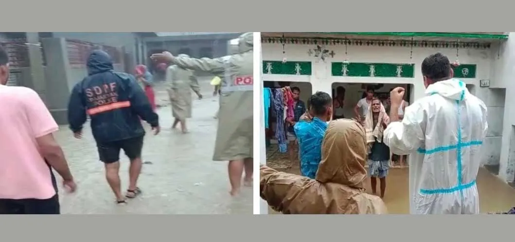 एसडीआरएफ ने बाड़मेर के धोरीमन्ना क्षेत्र पानी मे फंसे 20 लोगों को किया रेस्क्यू
