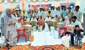 सचखंडवासी अजेब सिंह इन्सां को दी श्रद्धांजलि, 13 परिवारों को बांटा राशन