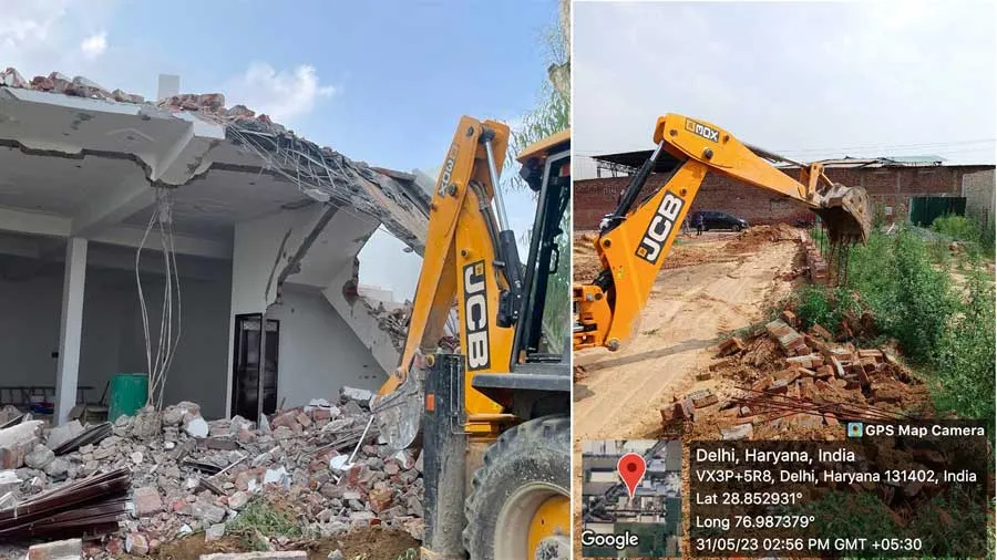 गाँव हलालपुर, जटौला, सोहटी में अवैध कालोनियों व अवैध निर्माण को किया गया ध्वस्त
