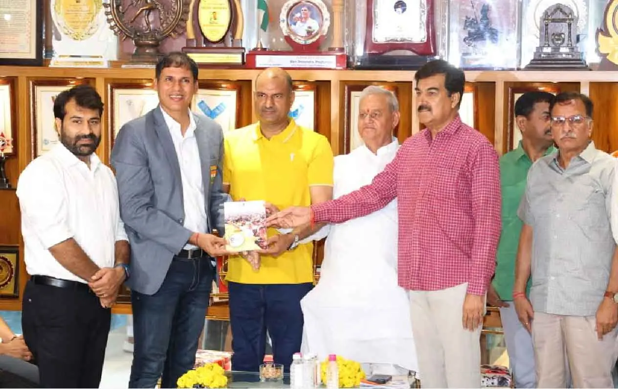 भाजपा प्रदेशाध्यक्ष सीपी जोशी ने विश्व ओलंपिक दिवस पर प्रदेश के खिलाड़ियों को किया सम्मानित