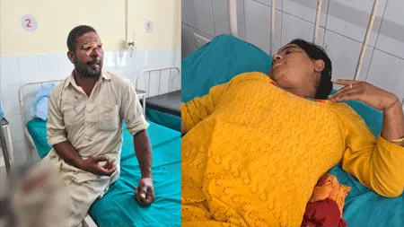 मेले में शामिल होने आ रहा पति-पत्नी सड़क दुर्घटना में घायल