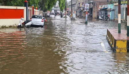 शहर-गांवों में जमकर हुई वर्षा
