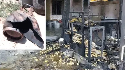 रिहायशी एरिया में बनी फैक्ट्री में सिलेंडर फटने से लगी आग