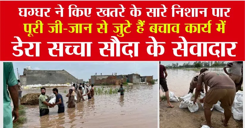Sirsa News: घग्घर ने किए खतरे के सारे निशान पार, पर घग्घर के मंसूबों को रोकने के लिए मुस्तैदी से तैयार