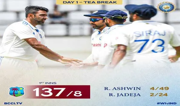 IND vs WI 1st Test: आर अश्विन की जादुई स्पिन डिलीवरी
