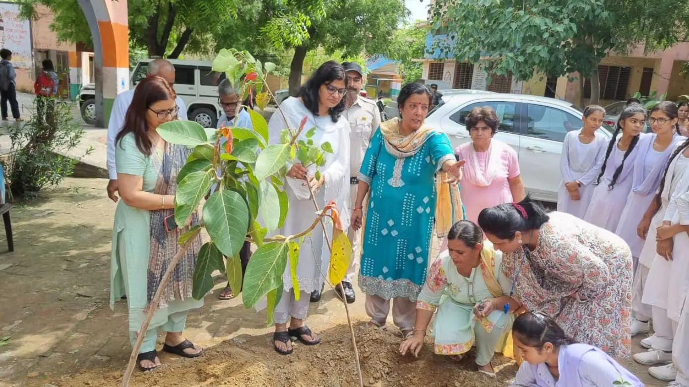 त्रिवेणी का पेड़ लगा, पेड़ बचाओ का दिया संदेश