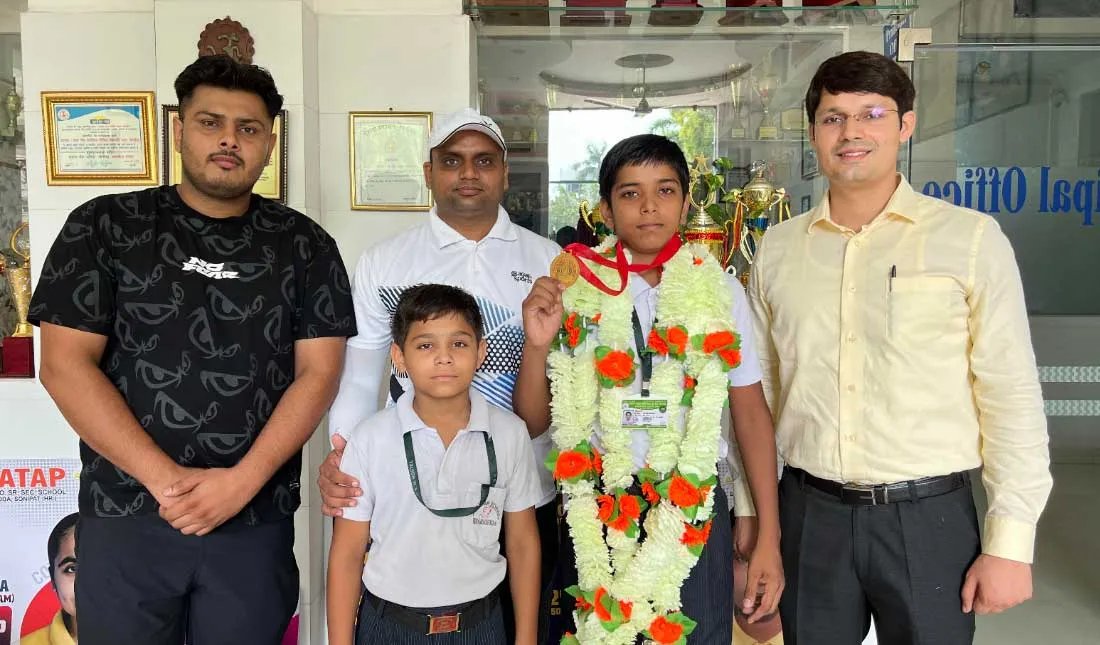 हरियाणा स्टेट कुराश चैम्पियनशिप में प्रताप स्कूल के मयंक ने जीता स्वर्ण पदक