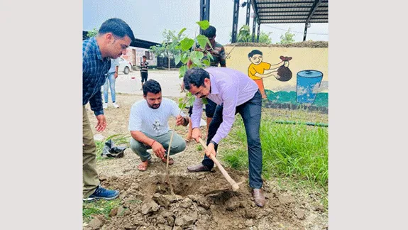 नंदीशाला में पौधारोपण कर दिया प्रकृति संरक्षण का संदेश