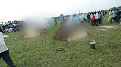 जाडौल में एक साथ जलीं तीन चिता