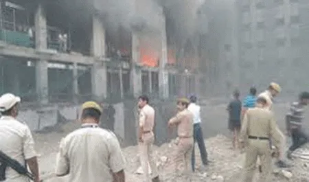 दिल्ली के एम्स अस्पताल में लगी आग
