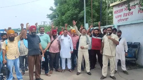 ठेका प्रथा के विरोध में फिर गरजे पंजाब रोडवेज, पनबस और पीआरटीसी कर्मी