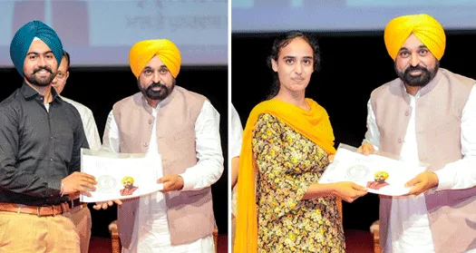 सीएम मान ने नए भर्ती 710 पटवारियों को सौंपे नियुक्ति पत्र