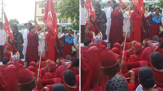 आशा वर्कर्स का जेल भरो आंदोलन, 673 वर्कर्स ने दी गिरफ्तारियां