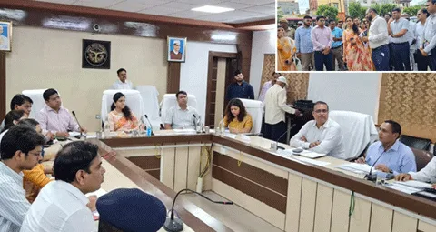 मंडलायुक्त ने निरीक्षण कर जिले के अधिकारियों को दिए निर्देश