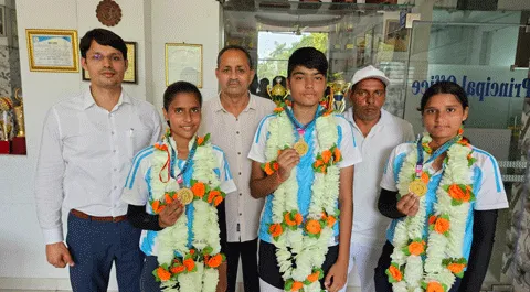 ग्रेपलिंग व नैटबाल में प्रताप स्कूल के खिलाड़ियों ने जीते 6 स्वर्ण