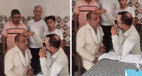 आंखों के फ्री कैंप में 158 मरीजों की की जांच