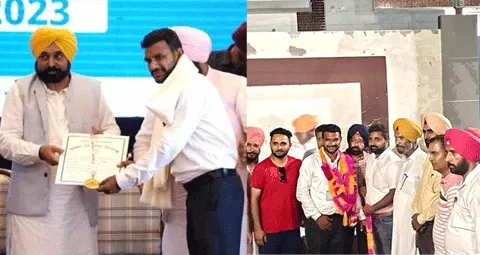 अध्यापक गुरनाम सिंह राज्य स्तरीय पुरस्कार से सम्मानित, गांव डेलूआना में विवाह जैसा माहौल