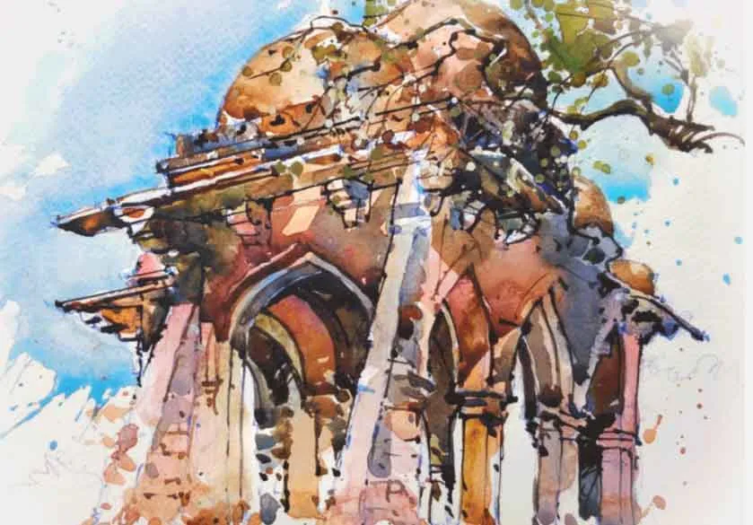 सूचना केंद्र में संपन्न अर्बन स्केचर्स की अनूठी प्रदर्शनी