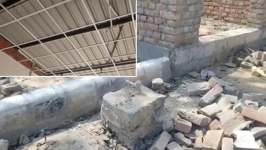 निर्माणधीन बस अड्डे पर हुई चोरी